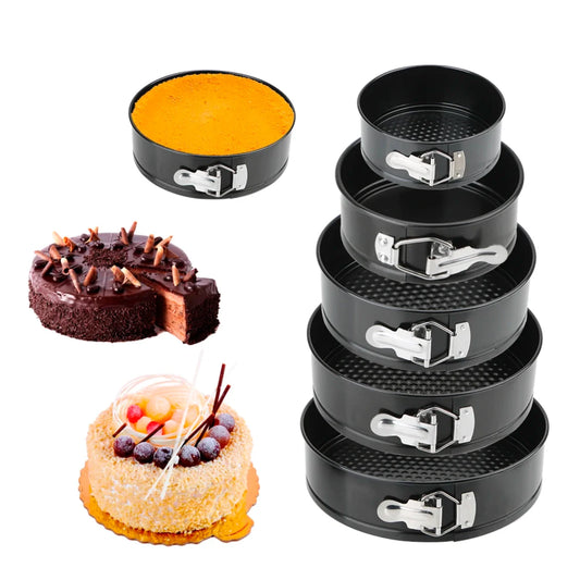 Non-Stick Metal Bake Round Cake Pan Removable Bottom