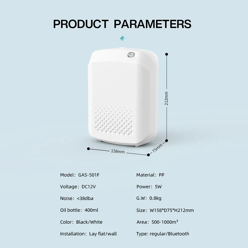 NAMSTE Coverage 500 Cubic Meters Bluetooth Diffuser Hotel Essential Oil Aromatherapy Machine with Monitoring Function and 400 Milliliter Capacity
