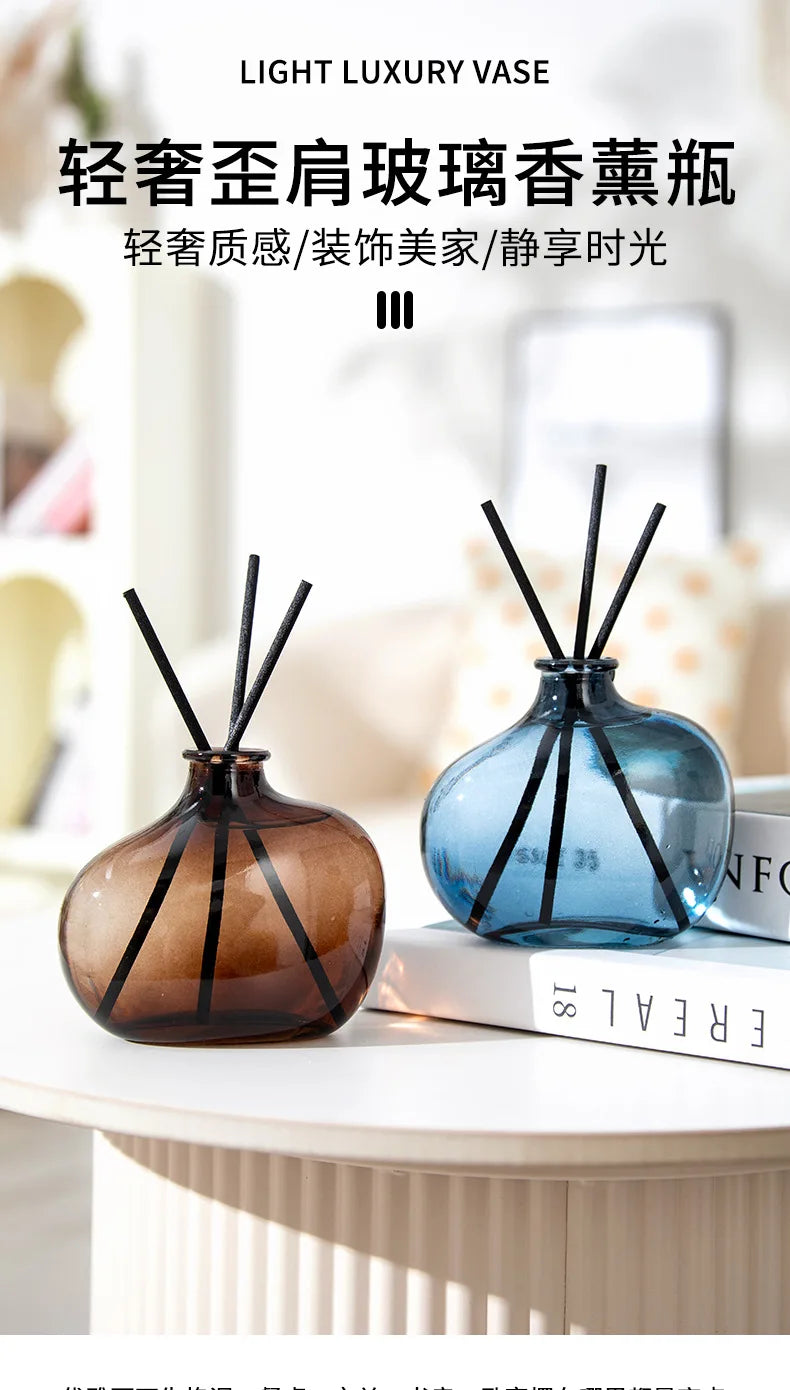 100ml aromatherapy reed diffuser set with fiber sticks and a glass bottle