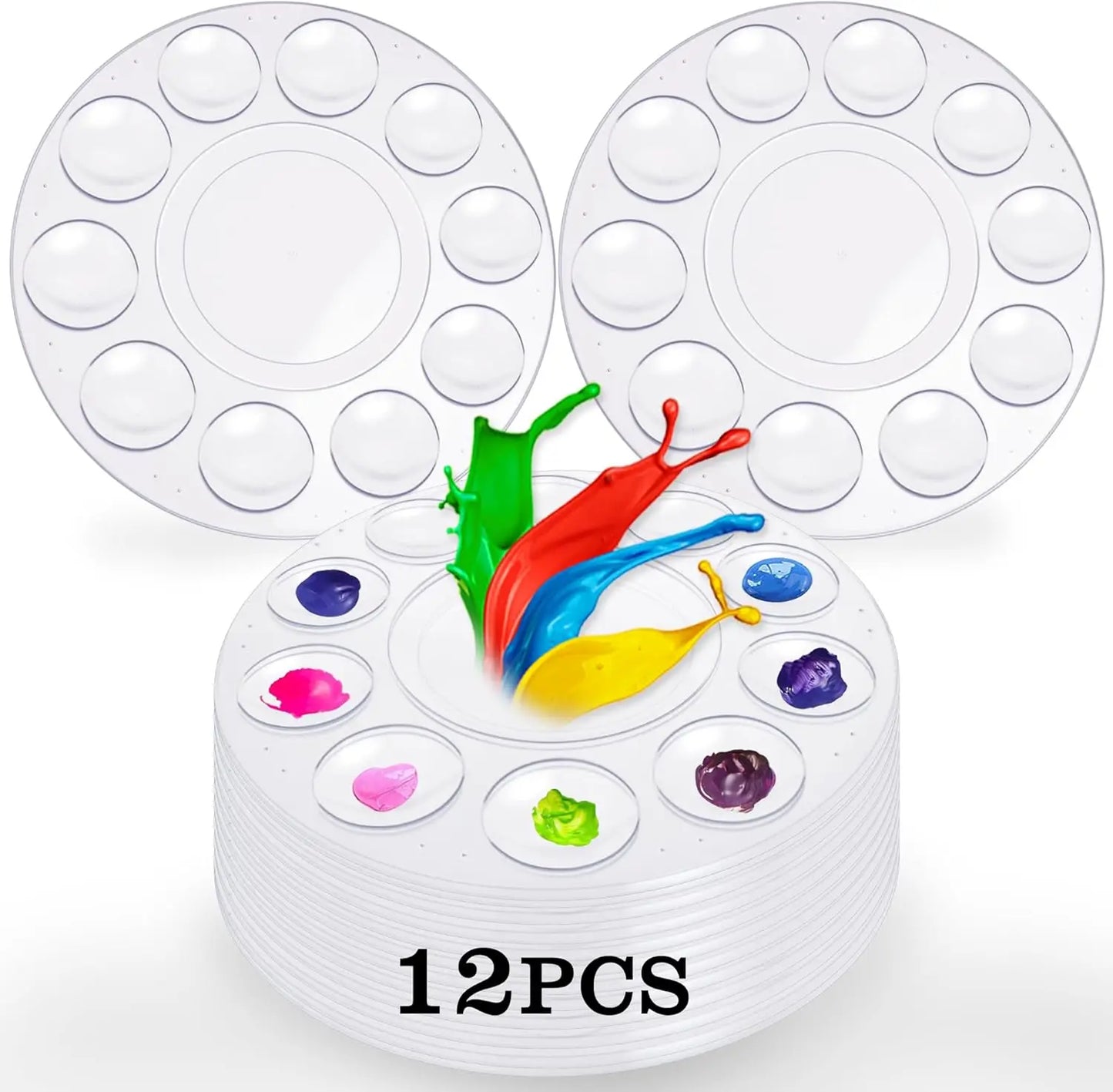 Paint tray palettes, plastic paint palettes for children or students to paint on school projects or in art classes
