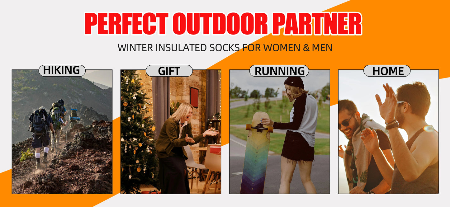 3 Pairs of Merino Wool Warm Winter Socks