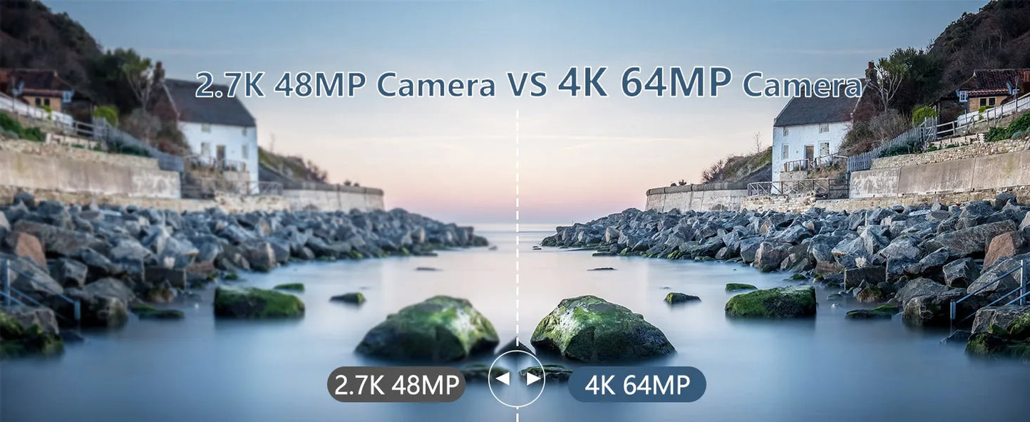 4K compact digital photography camera, 18x digital zoom,180° flip screen, WiFi webcam