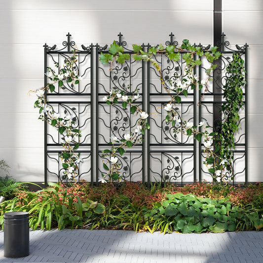71 Inch Garden Trellis Decorative Outdoor Metal Fence Panel