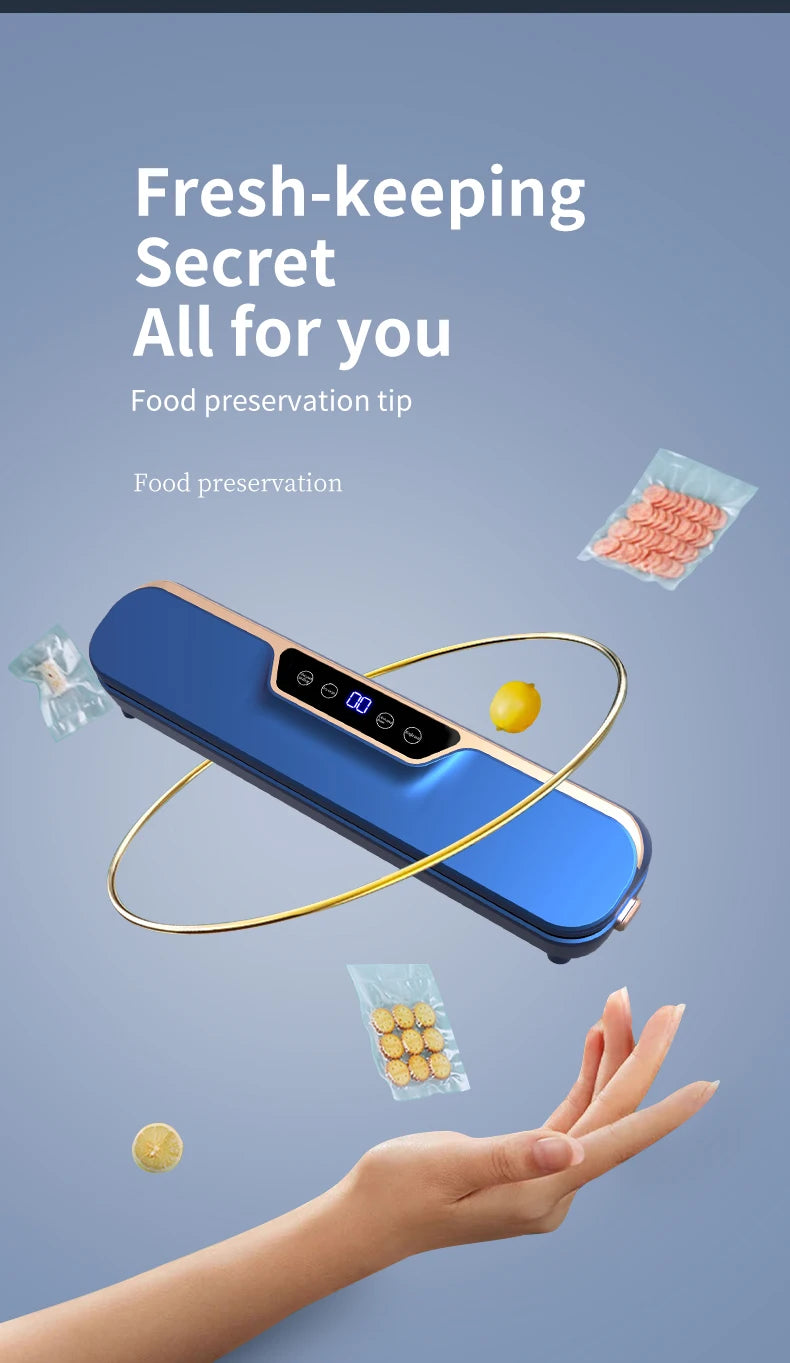 New LCD Touch Screen Household Food Automatic Vacuum Sealing Machine