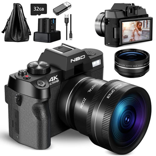 4K Digital Camera – Compact Vintage-Style