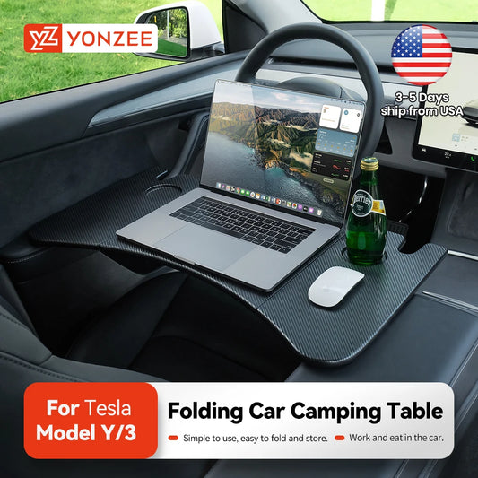 YZ For Tesla Model 3 Y X S 2018-2024 Steering Wheel Laptop Tray