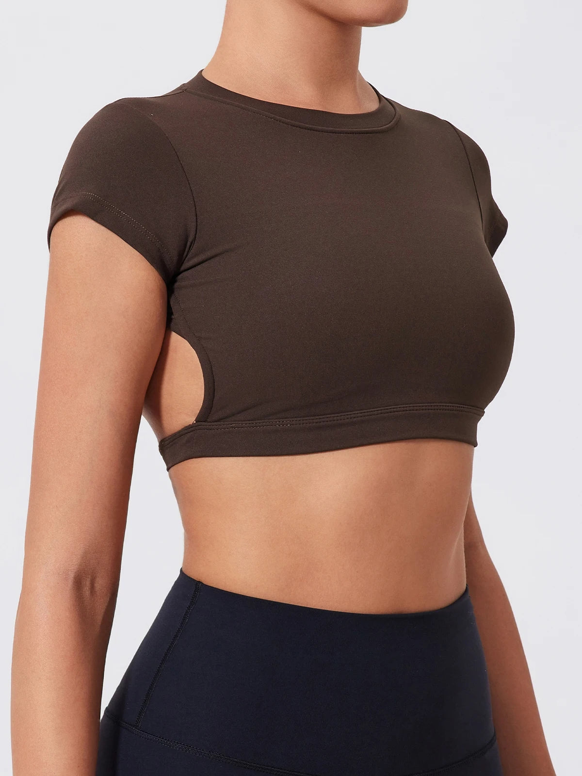 Ctenkevet Sports Short Top Women Fitness Yoga Wear Gym T-Shirt