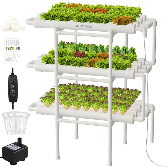 Hydroponics Growing System Kit BHTNYOO 3 Layers 108 Sites