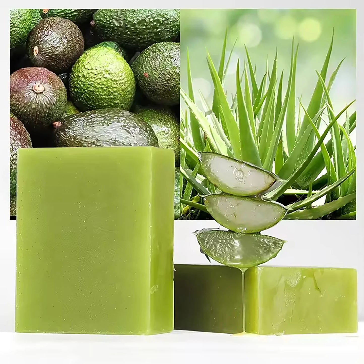 Cool Fresh Aloe Soap Bar, Reduce Acne and Black Spots, Clean Skin, Oil Control, Exfoliation, For Face And Body Use