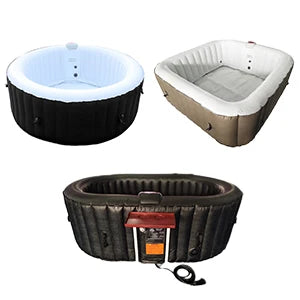 Inflatable Hot Tub Spa | Personal High Powered Jetted Bubble | 265 Gallon | Black