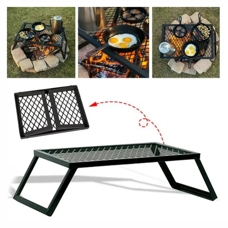 Folding Outdoor Camping BBQ Grill Portable Stand Equipment Picnic Cooking Grate Delicious Manufacturing Party Supplies