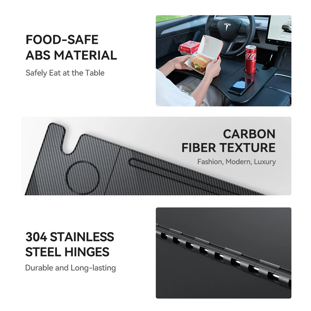YZ For Tesla Model 3 Y X S 2018-2024 Steering Wheel Laptop Tray