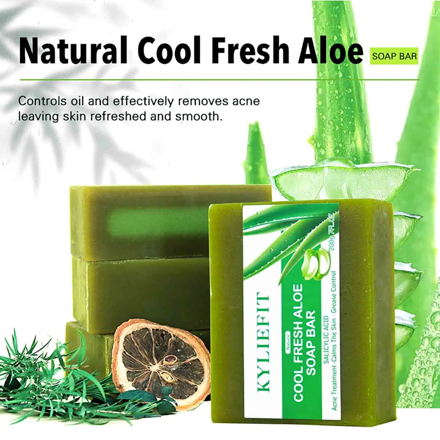 Natural Moisturizing Bath Soap,  Skin Lighten, Vegan, Handmade with Aloe Vera, Remove Acne, Pimples
