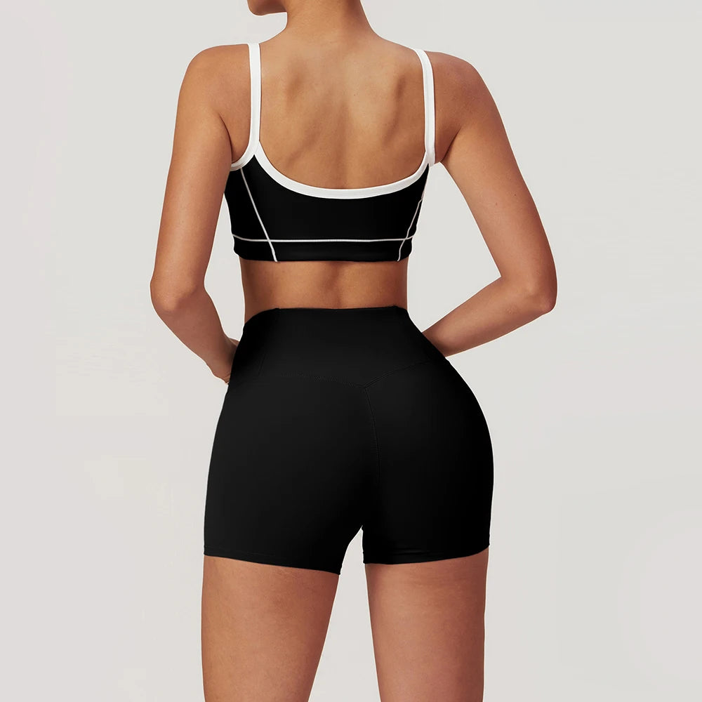Yoga Set Women Sport Bra Gym Workout Legging High Waist Flare Pant