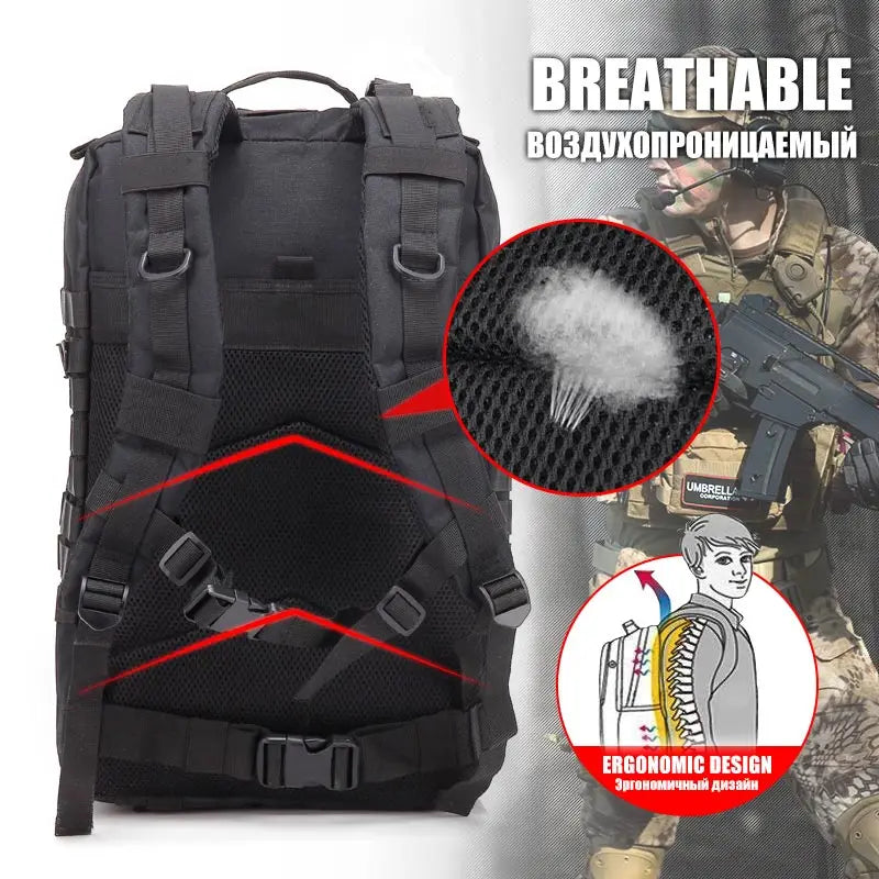 Tactical Backpack  Large Capacity Waterproof Multi-functional Bags