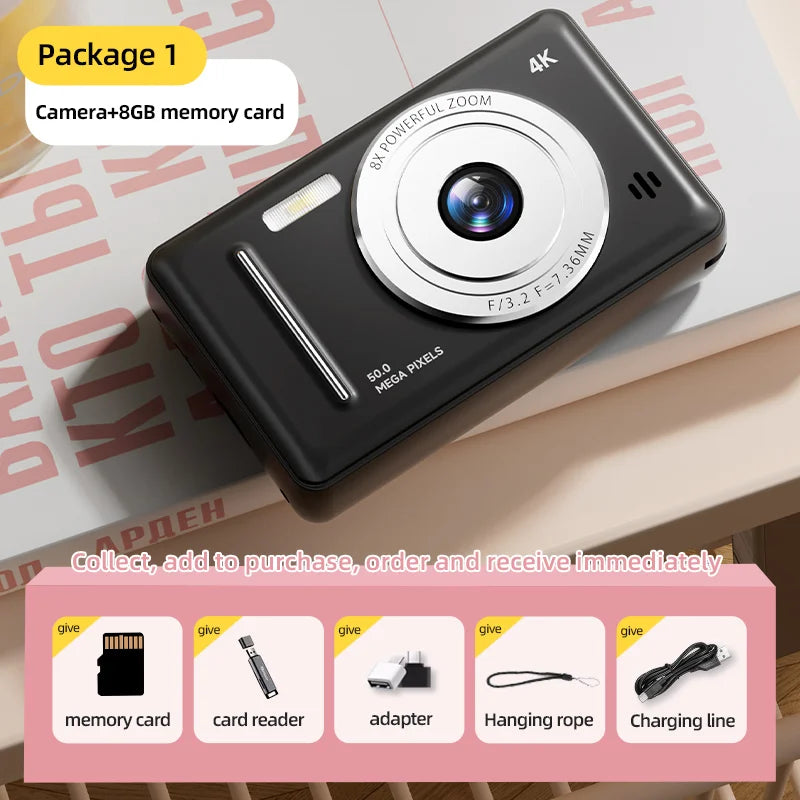 4K Retro CCD Portable Digital Camera