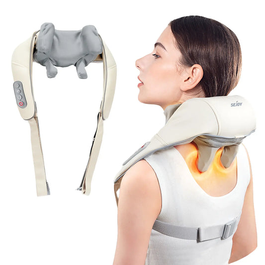 Sejoy Rechargable Neck Massager with Heat Air Compression