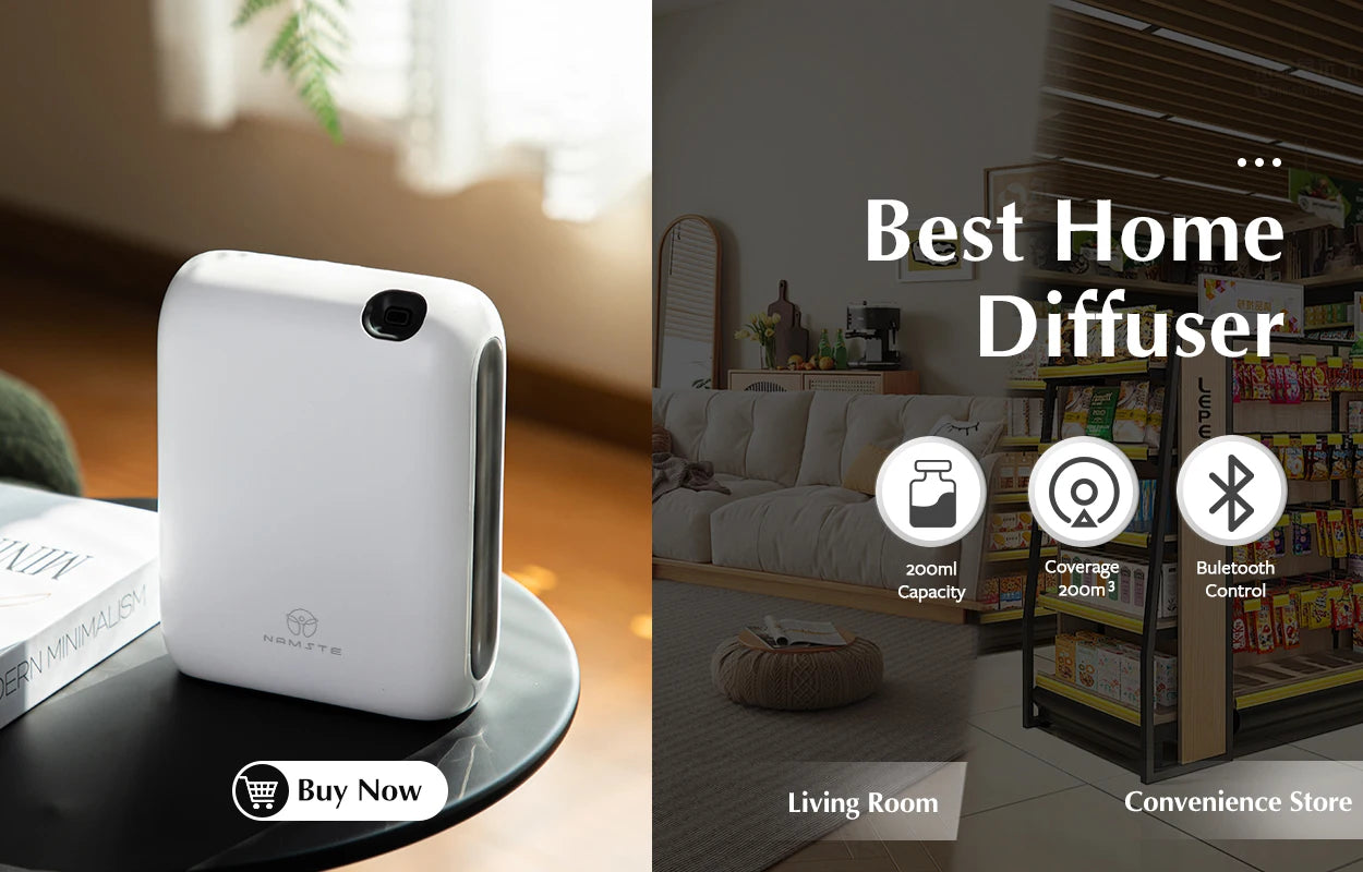 NAMSTE Coverage 500 Cubic Meters Bluetooth Diffuser Hotel Essential Oil Aromatherapy Machine with Monitoring Function and 400 Milliliter Capacity