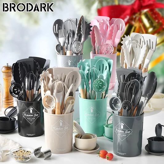 34Pcs/set, Non-stickCooking Tool Set With Storage Bucke