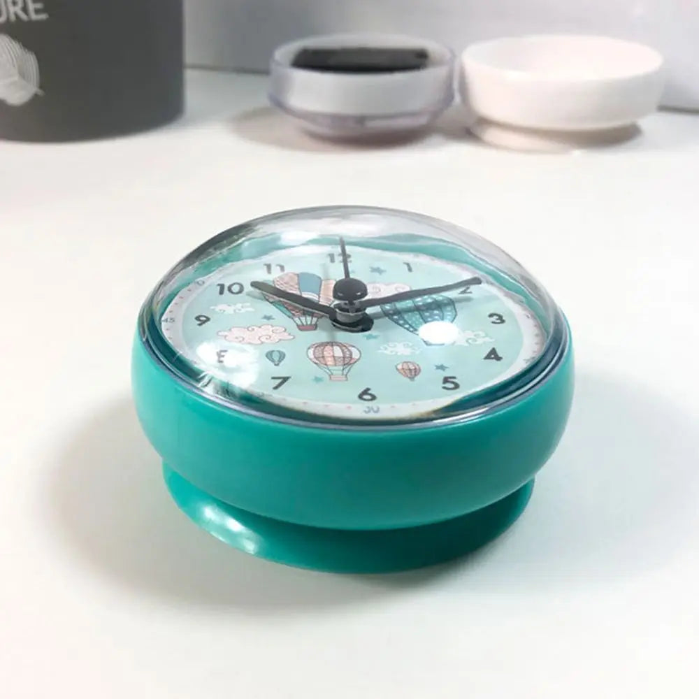 Mini Sucker Wall Clock Bathroom Anti-Fog Waterproof 7cm
