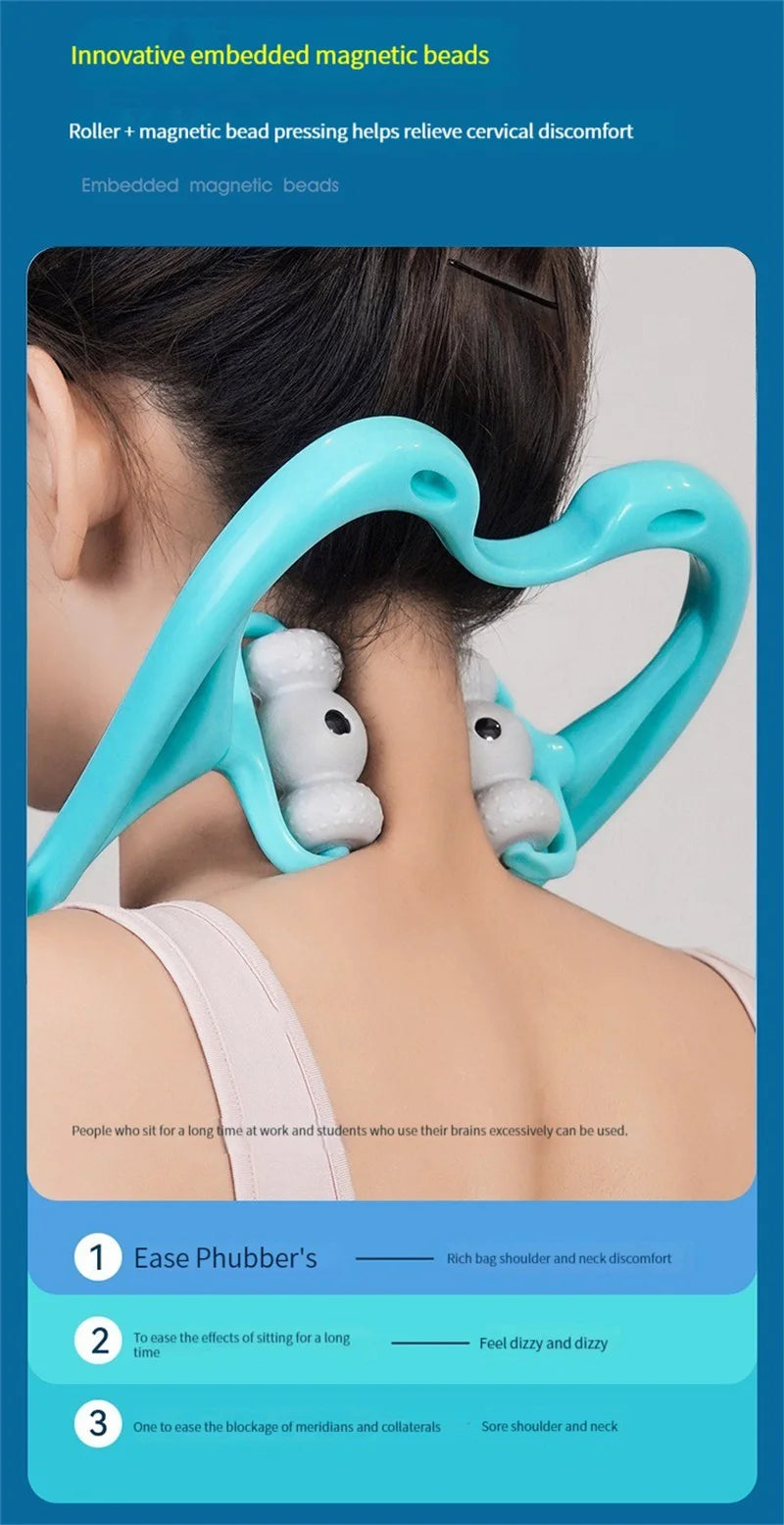 Neck Massager Pain Relief Deep Tissue 360 Degree Neckbud