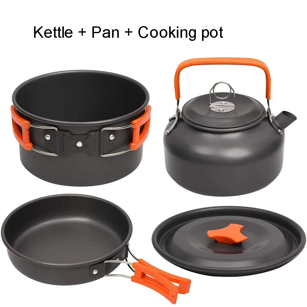 Camping Cooking set Teapot For 2-3 People Non-stick pots assorted sets