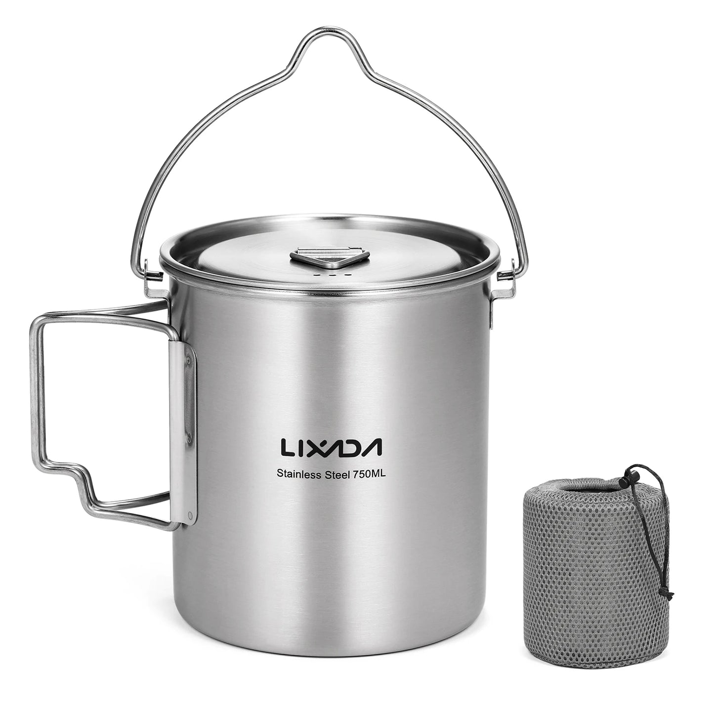 Lixada 750ml Outdoor Stainless Steel Water Cup Mug with Lid