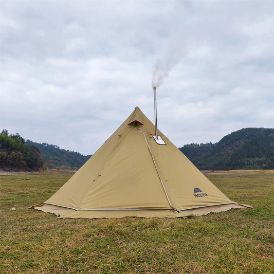 4-6 People Tipi Hot Tent with Stove Jack 400PRO Camping