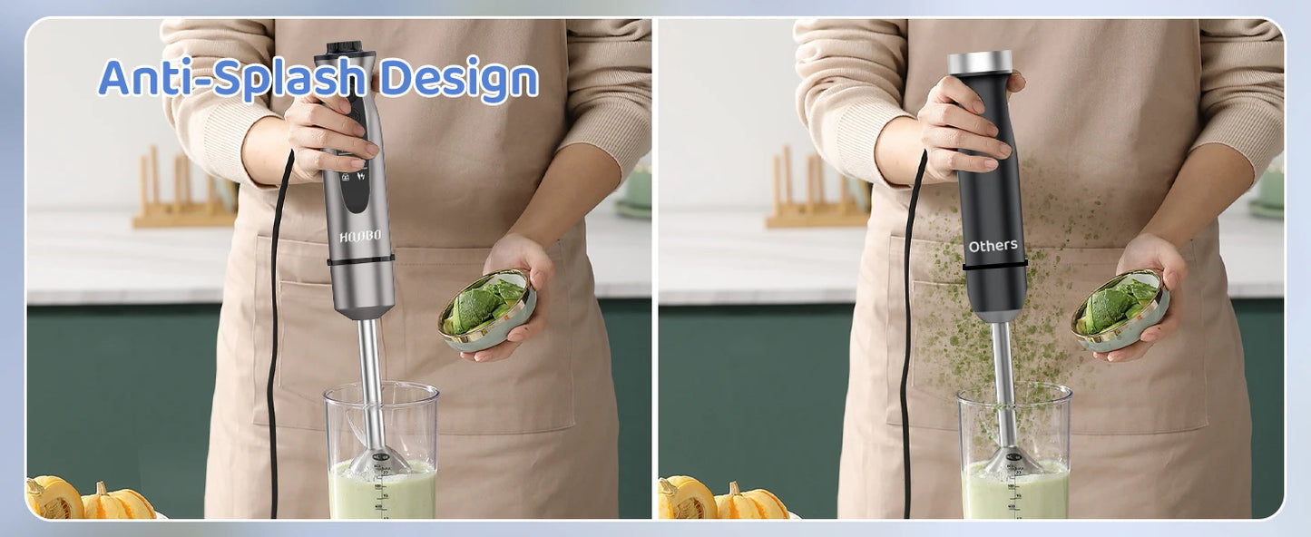 1000 Watt Powerful Handheld Immersion Blender For Smoothies