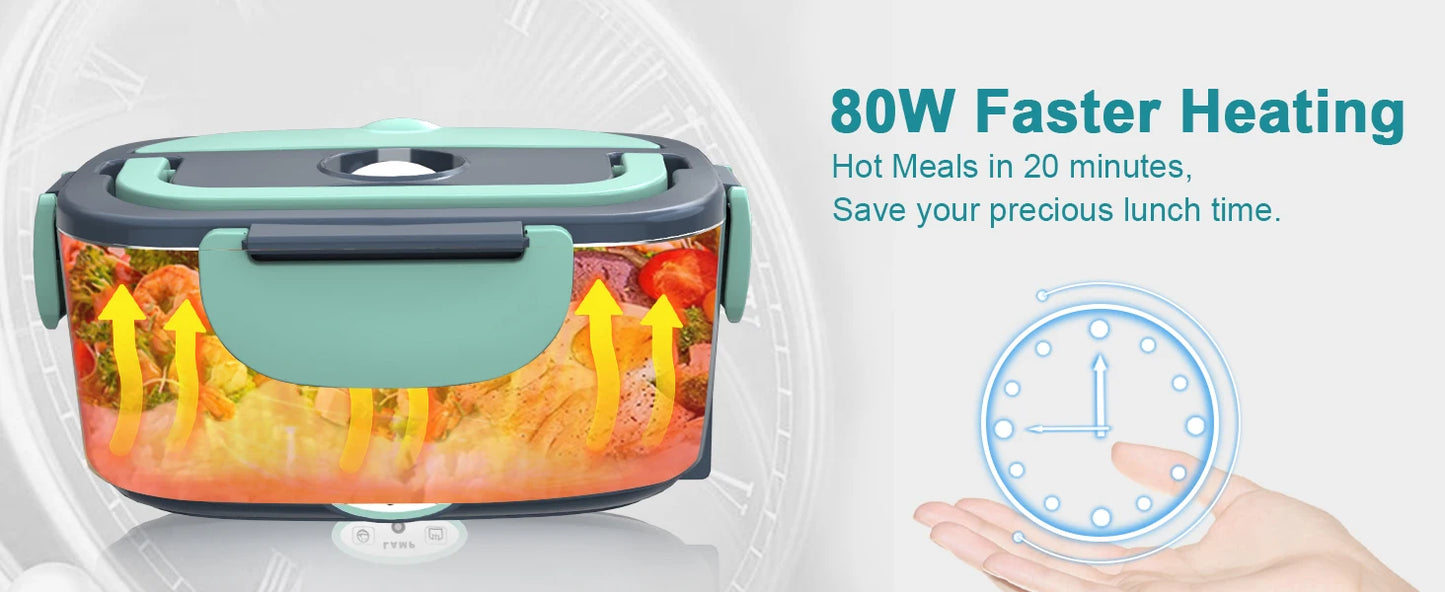 Buddew Electric Lunch Box 80W Food Heater for Adults