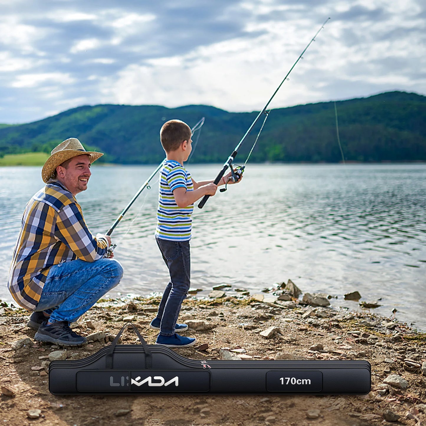 Lixada 210/190/170cm Fishing Bag Oxford Cloth Tackle Case