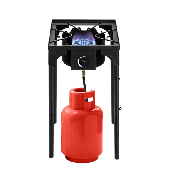Outdoor Camp Stove High Pressure Propane Gas Cooker Portable Cast Iron Burner 75000 BTU