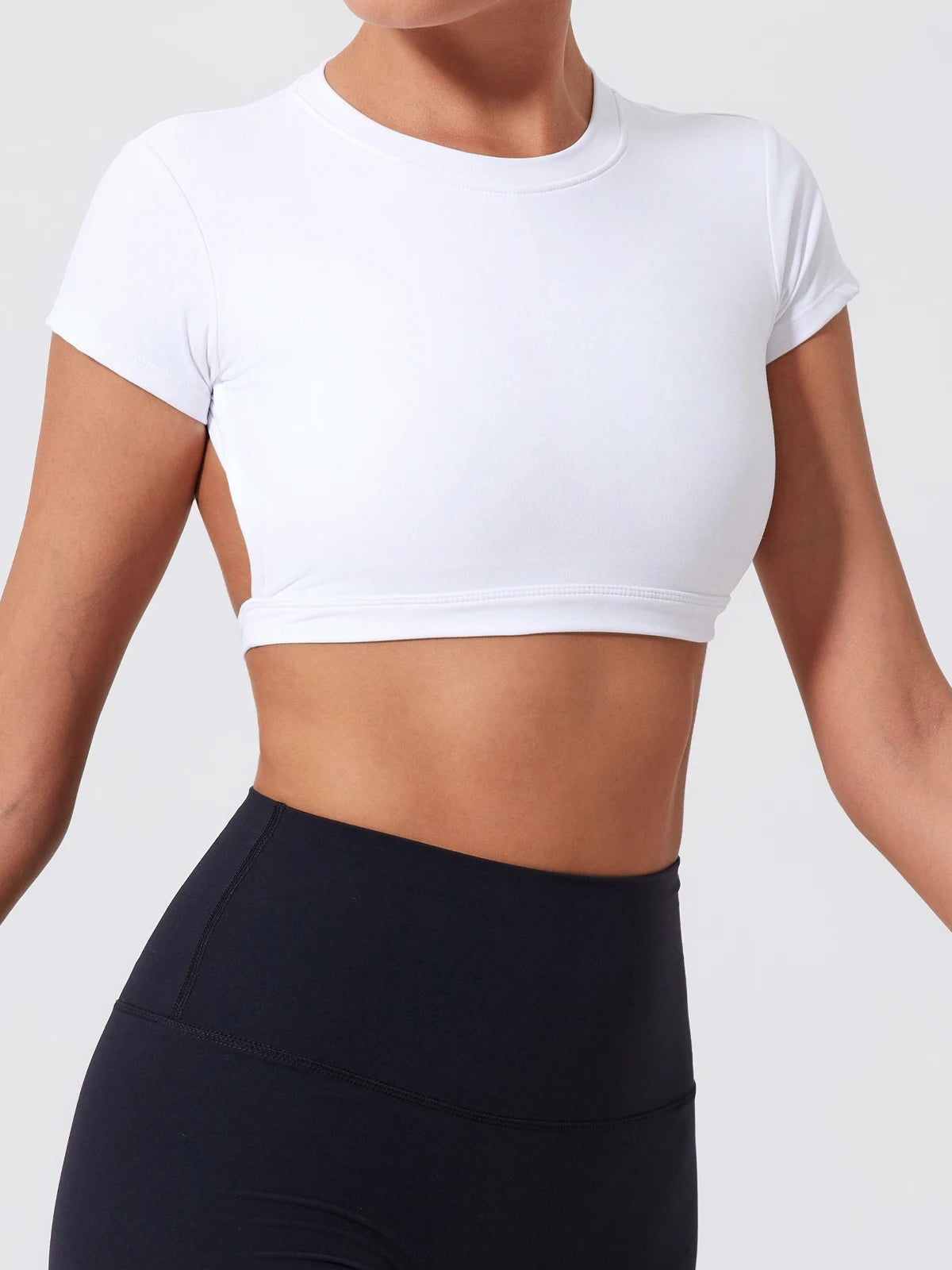 Ctenkevet Sports Short Top Women Fitness Yoga Wear Gym T-Shirt