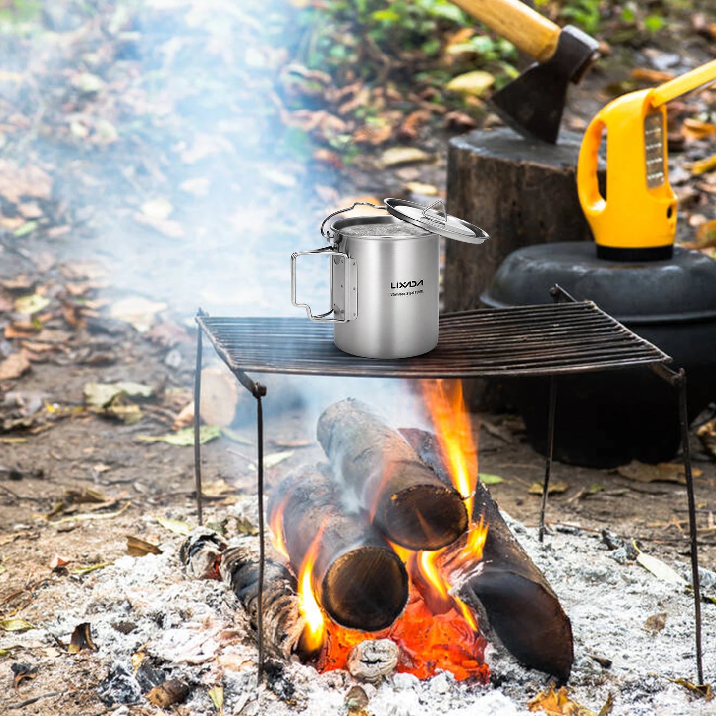 Lixada 750ml Outdoor Stainless Steel Water Cup Mug with Lid