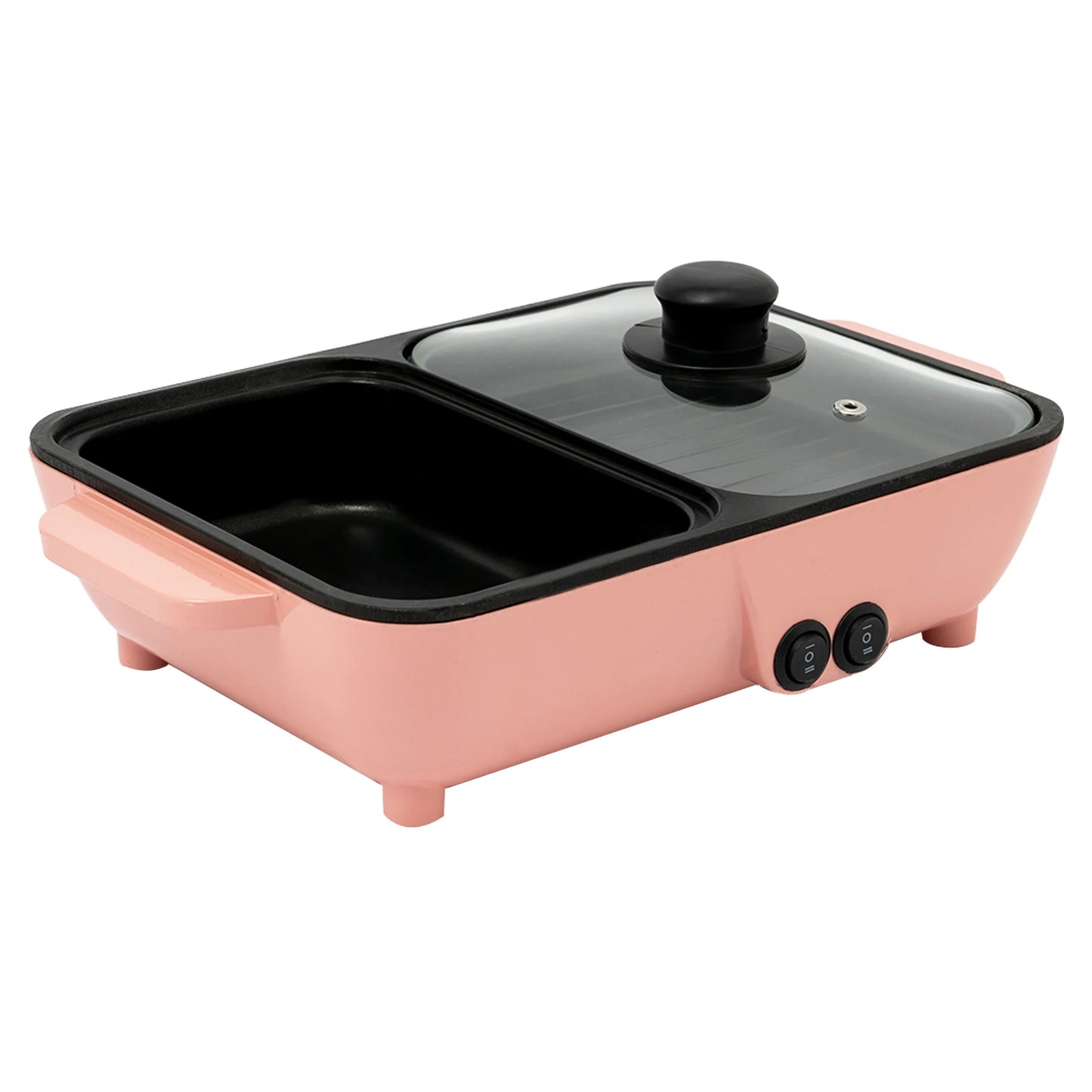 Electric Hot Pot With Grill Non-Stick Pan For Boiling Frying