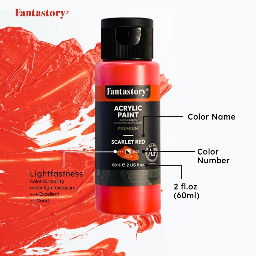 28 Classic Colors Acrylic Paint Set, Professional Craft Paint With 12 Brushes, Suitable for Wood/ Stones/ Model/ Rock