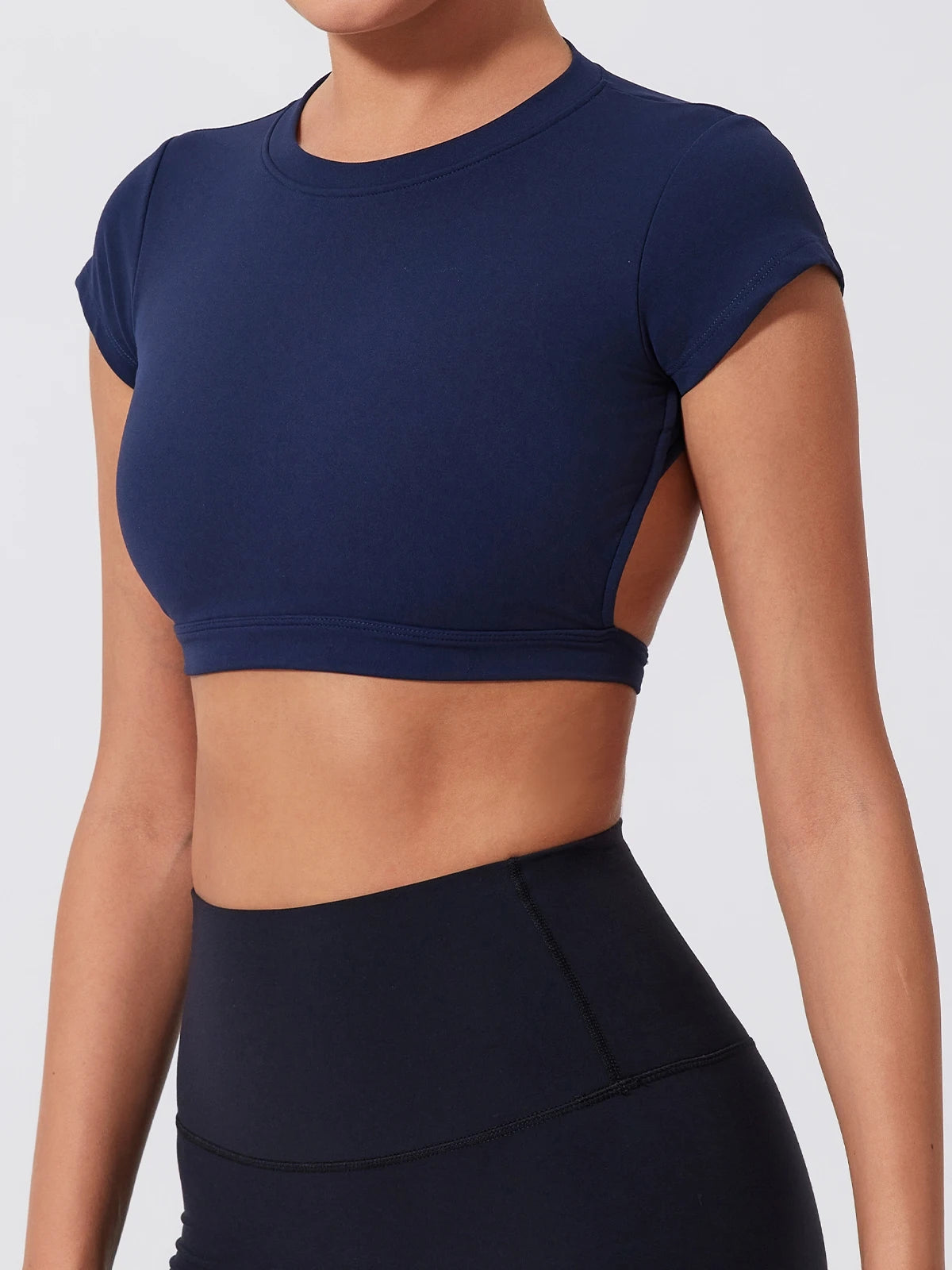 Ctenkevet Sports Short Top Women Fitness Yoga Wear Gym T-Shirt