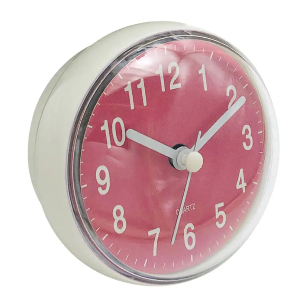 Mini Sucker Wall Clock Bathroom Anti-Fog Waterproof 7cm