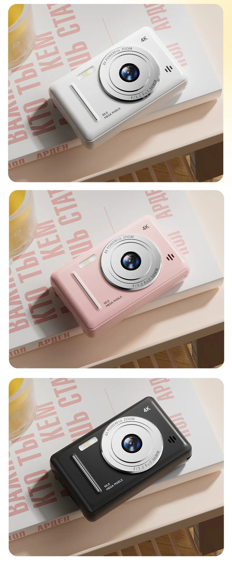 4K Retro CCD Portable Digital Camera