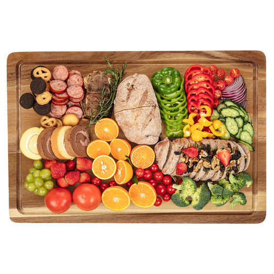18" x 12" Large Acacia Cutting Boards for Kitchen Use