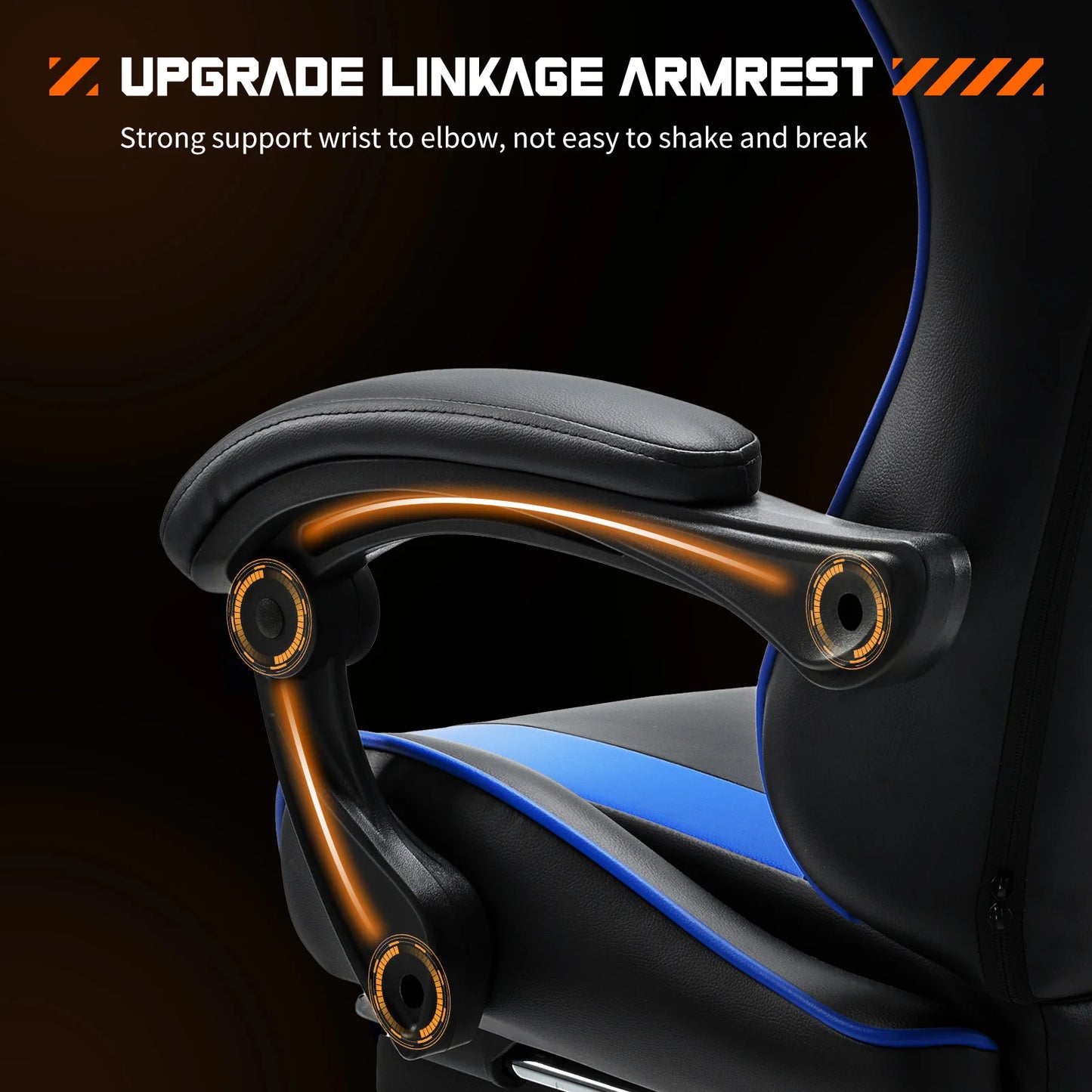 JHK Ergonomic Racing Gaming Chair Adjustable Swivel PU Leather