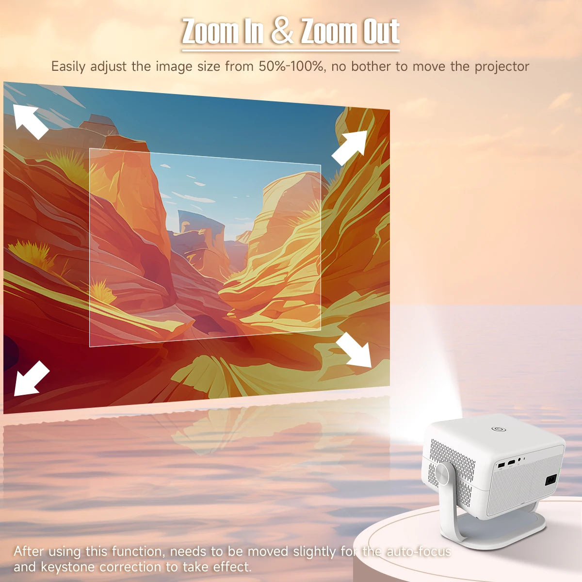 Magcubic 650ANSI L018 Projector 4K Native 1080P Auto Focus