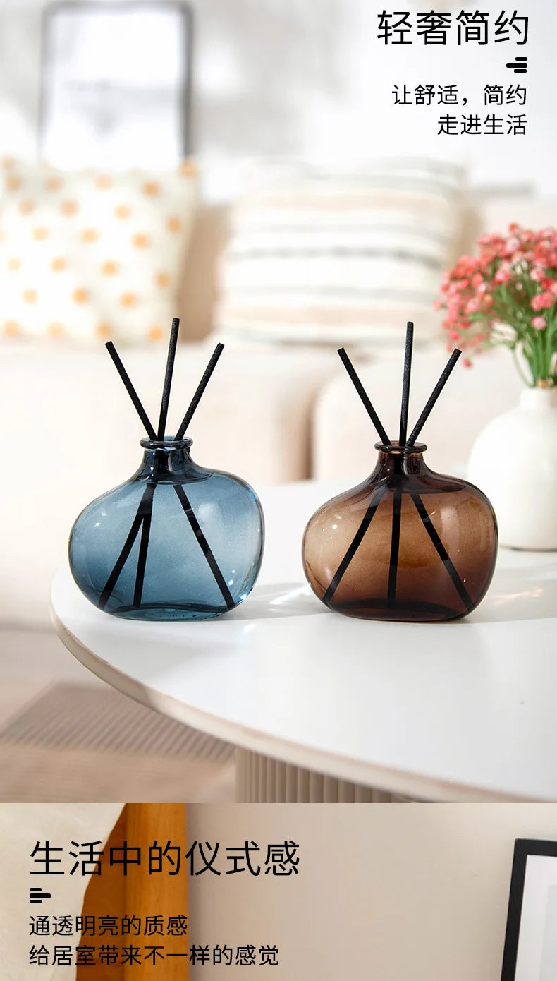 100ml aromatherapy reed diffuser set with fiber sticks and a glass bottle
