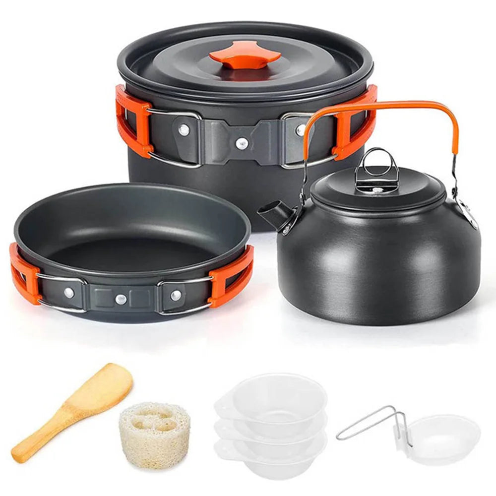 Camping Cooking set Teapot For 2-3 People Non-stick pots assorted sets
