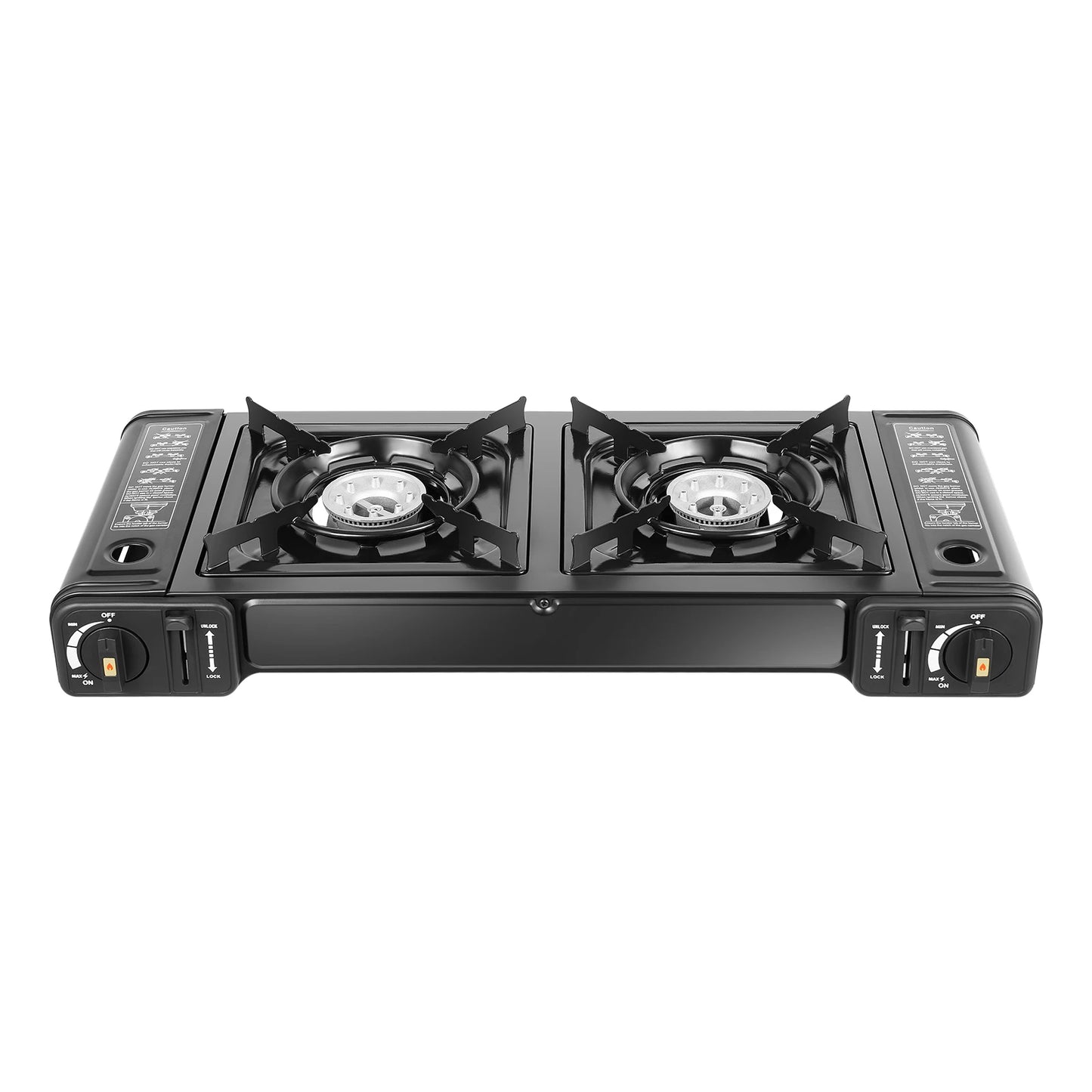Butane Camping Stove W/ 2 Burners Barbecue Ignition Grill