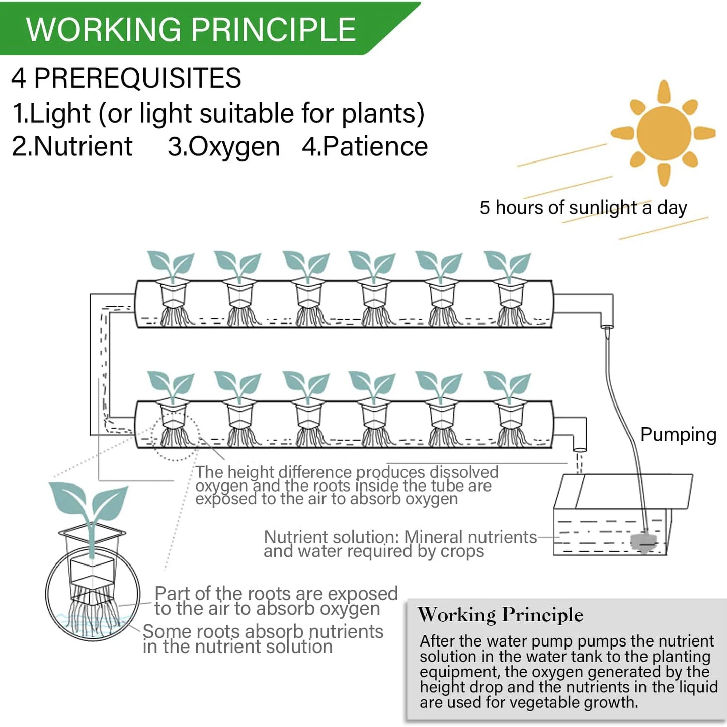 Hydroponics Growing System Kit BHTNYOO 3 Layers 108 Sites