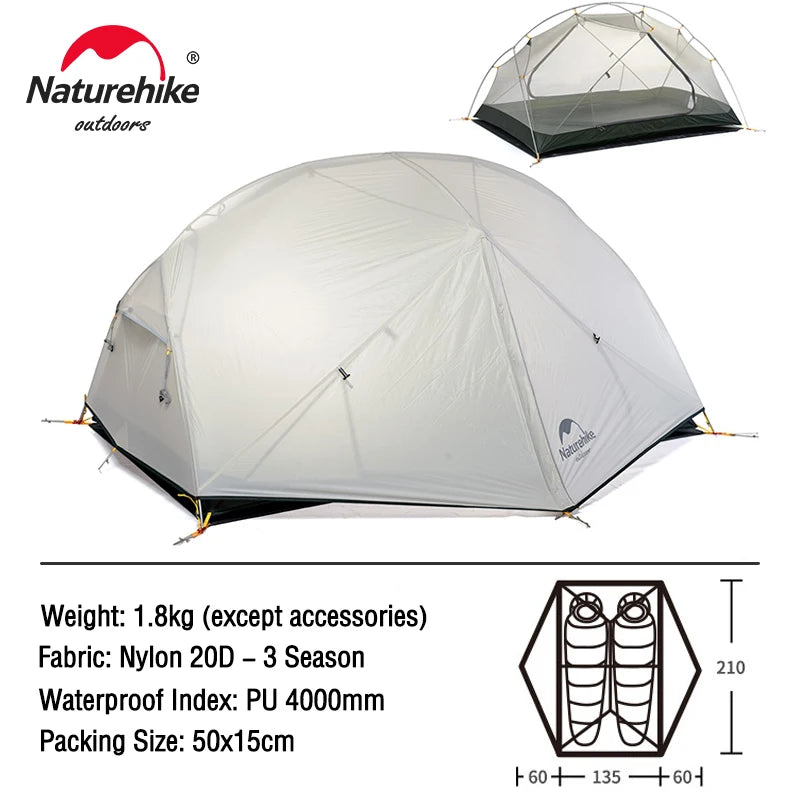 2 Tent 2 Person Backpacking Tent Waterproof
