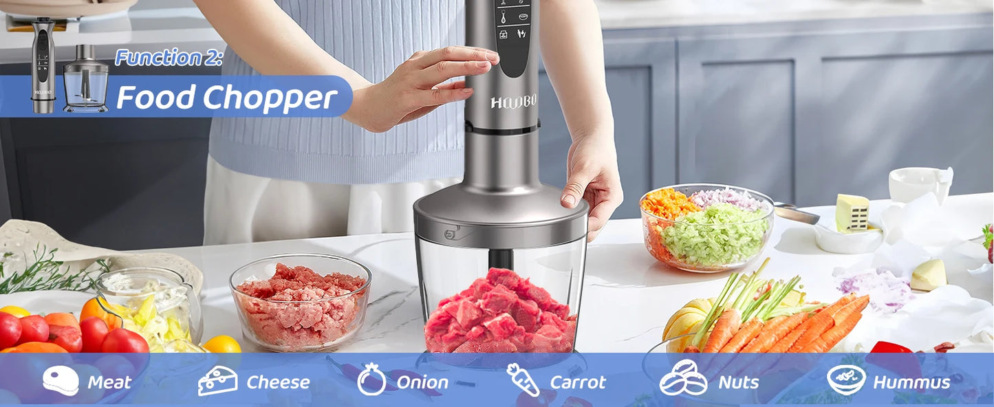 1000 Watt Powerful Handheld Immersion Blender For Smoothies