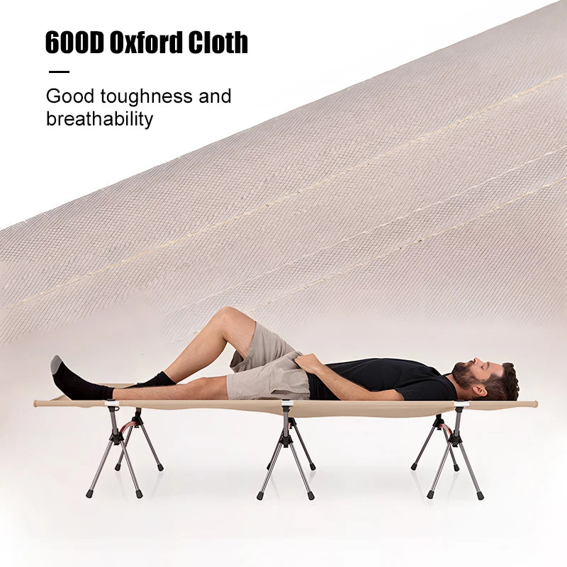 Camping Cot with Leg Extenders Bed Ultralight Aluminum Alloy Sleeping Cot