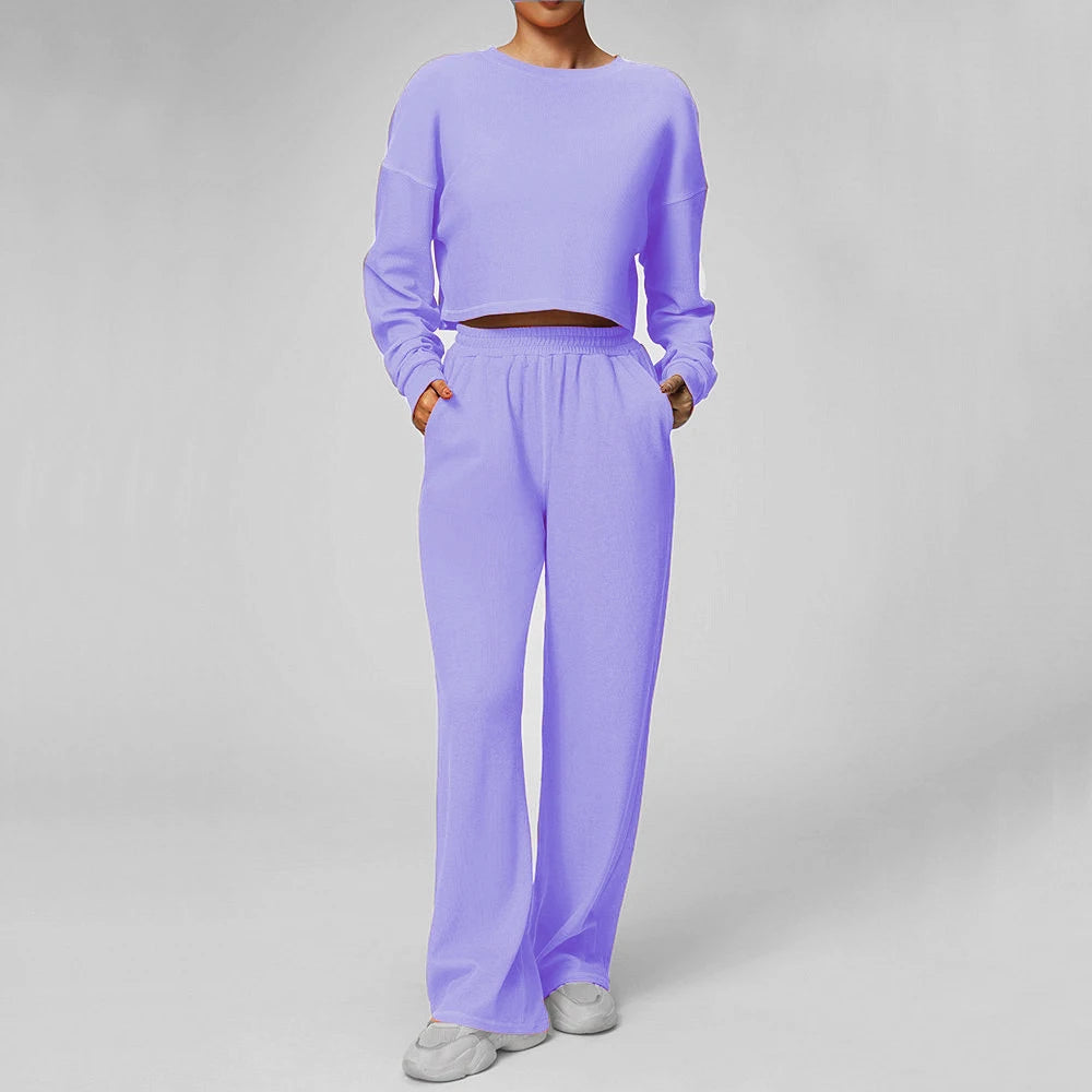 1/2PCS Loose Sweatshirt Yoga Set Gym Clothes Women Fitness